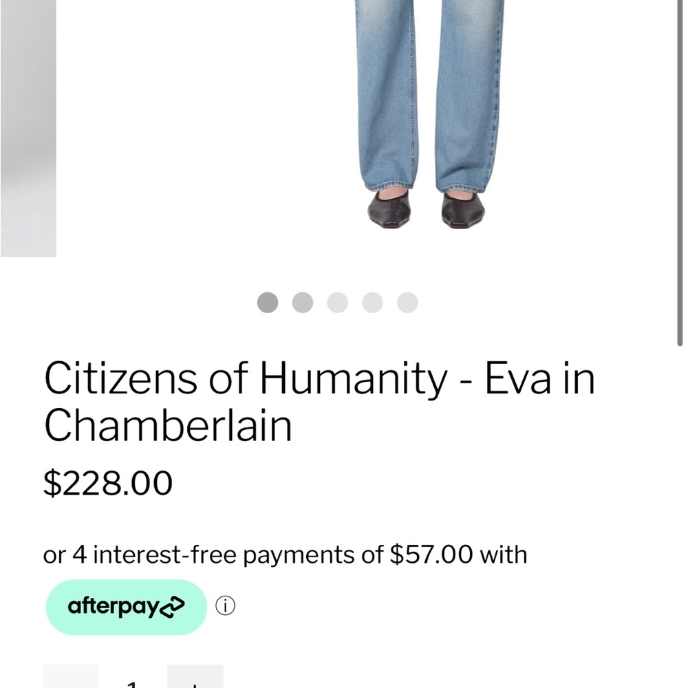 Citizens of Humanity Blue Straight Leg Pants